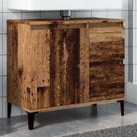 Berkfield Home Sink Cabinet Old Wood 65x33x60 cm Engineered Wood in Brown | Size: 65 x 33 x 60 cm