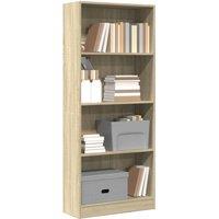 Bookcase Sonoma Oak 60x24x143 cm Engineered Wood