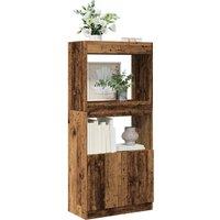 Berkfield Home Highboard Old Wood 63x33x140 cm Engineered Wood in Brown | Size: 63 x 33 x 140 cm