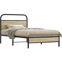 Berkfield Home Bed Frame without Mattress 90x190 cm Single Sonoma Oak Engineered Wood in Brown