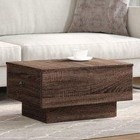 Berkfield Home Coffee Table Brown oak 60x45x31 cm Engineered Wood | Size: 60 x 45 x 31 cm
