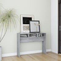 Berkfield Home Console Table Grey Sonoma 105x30x80 cm Engineered Wood | Size: 105 x 30 x 80 cm