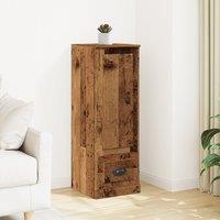 Berkfield Home Highboard Old Wood 36x35.5x103.5 cm Engineered Wood in Brown