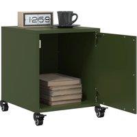 Berkfield Home Bedside Cabinets 2 pcs Olive Green 36x39x43.5 cm Steel