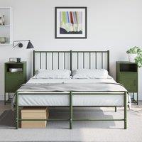 Berkfield Home Bedside Cabinets 2 pcs Olive Green 36x39x78 cm Steel | Size: 36 x 39 x 78 cm