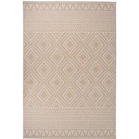 Berkfield Home Outdoor Flatweave Rug 160x230 cm Brown Stripes | Size: Medium