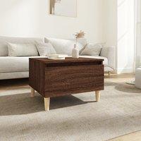 Berkfield Home Side Table Brown Oak 50x46x35 cm Engineered Wood | Size: 50 x 46 x 35 cm