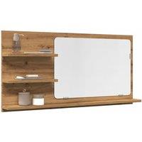 Berkfield Home Bathroom Mirror Cabinet Artisan Oak 90x11x45 cm Engineered Wood in Brown | Size: 90 x 11 x 45 cm