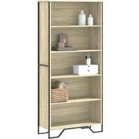 Berkfield Home Book Cabinet Sonoma Oak 80x31x169 cm Engineered wood in Brown | Size: 80 x 31 x 169 cm