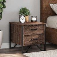 Berkfield Home Bedside Cabinets 2 pcs Brown Oak 40x41x40 cm Engineered Wood | Size: 40 x 41 x 40 cm