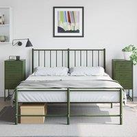 Berkfield Home Bedside Cabinets 2 pcs Olive Green 36x39x78 cm Steel | Size: 36 x 39 x 78 cm