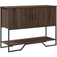 Console Table Brown Oak 100x35x74.5 cm Engineered Wood