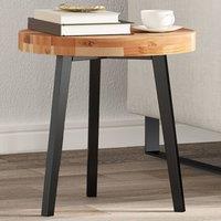 Berkfield Home Table Top Round 40x4 cm Solid Wood Acacia in Brown | Size: 40x4 cm