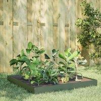 Berkfield Home Garden Raised Bed Olive green 100x100x18.5 cm Steel