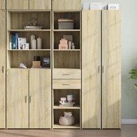 Berkfield Home Highboard Sonoma Oak 45x42.5x185 cm Engineered Wood in Brown