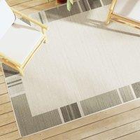 Berkfield Home Indoor & Outdoor Rug Short Pile Multicolour 160x230 cm Anti Slip in Taupe | Size: Medium