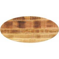 Berkfield Home Table Top 100x40x2.5 cm Oval Solid Wood Mango in Brown