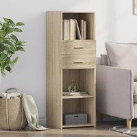 Berkfield Home Highboard Sonoma Oak 40x42.5x124 cm Engineered Wood in Brown