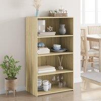 Berkfield Home Highboard Sonoma Oak 70x41x124 cm Engineered Wood in Brown | Size: 70 x 41 x 124 cm