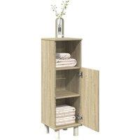 Berkfield Home Bathroom Cabinet Sonoma Oak 30.5x30x95 cm Engineered Wood in Brown