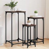 Berkfield Home Nesting Side Tables 3 pcs Brown Oak Engineered Wood