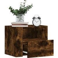 Berkfield Home Wall-mounted Bedside Cabinets 2 pcs Smoked Oak 45x30x35 cm in Brown | Size: 45 x 30 x 35 cm