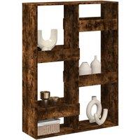 Berkfield Home Room Divider Smoked Oak100x33x135 cm Engineered Wood in Brown | Size: 100 x 33 x 135 cm