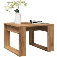 Berkfield Home Side Table Artisan Oak 50x50x35 cm Engineered Wood in Brown | Size: 50 x 50 x 35 cm