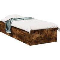 Berkfield Home Bed Frame without Mattress Smoked Oak 90x200 cm in Brown