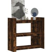Berkfield Home Console Table Smoked Oak 100x35x90 cm Engineered Wood in Brown | Size: 100 x 35 x 90 cm