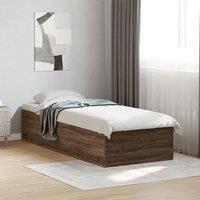 Berkfield Home Bed Frame without Mattress Brown Oak 90x190 cm Single