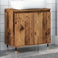 Berkfield Home Bathroom Cabinet Old Wood 58x33x60 cm Engineered Wood in Brown | Size: 58 x 33 x 60 cm