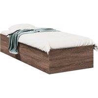 Berkfield Home Bed Frame without Mattress Brown Oak 90x200 cm