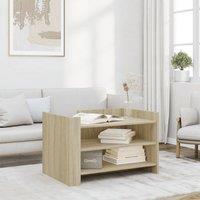Coffee Table Sonoma Oak 80x50x50 cm Engineered Wood