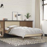 Berkfield Home Bed Frame without Mattress Sonoma Oak 75x190 cm Small Single in Brown