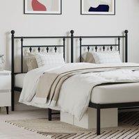 Metal Headboard Black 160 cm