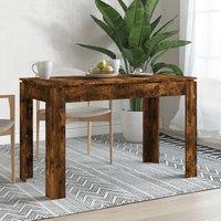 Berkfield Home Dining Table Smoked Oak 120x60x76 cm Engineered Wood in Brown | Size: 120 x 60 x 76 cm