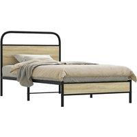Berkfield Home Bed Frame without Mattress 90x200 cm Sonoma Oak Engineered Wood in Brown