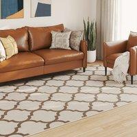 Berkfield Home Indoor & Outdoor Rug Short Pile Multicolour 190x300 cm Anti Slip in Brown | Size: Medium