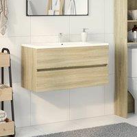 Berkfield Home Sink Cabinet Sonoma Oak 90x38.5x45 cm Engineered Wood