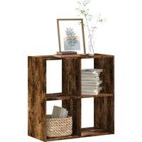 Berkfield Home Bookcase Smoked Oak 68.5x32x68.5 cm Engineered Wood in Brown