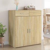Berkfield Home Sideboard Sonoma Oak 80x42.5x93 cm Engineered Wood in Brown