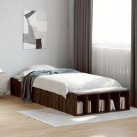 Berkfield Home Bed Frame without Mattress Brown Oak 90x190 cm Single