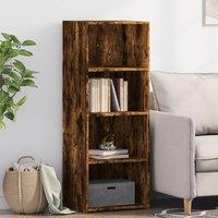 Berkfield Home Highboard Smoked Oak 45x41x124 cm Engineered Wood in Brown | Size: 45 x 41 x 124 cm