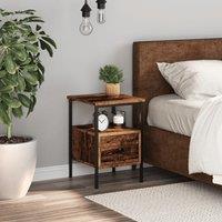 Berkfield Home Bedside Cabinet Old Wood 34x36x50 cm Engineered Wood in Brown | Size: 34 x 36 x 50 cm