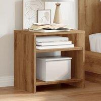 Berkfield Home Bedside Cabinet Aritisian Oak 40x30x40 cm Engineered Wood in Brown | Size: 40 x 30 x 40 cm