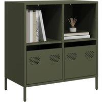 Berkfield Home Sideboard Olive Green 68x39x73.5 cm Cold-rolled Steel