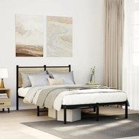 Berkfield Home Metal Bed Frame without Mattress Sonoma Oak 120x200 cm in Brown | Size: Small Double