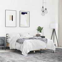 Berkfield Home Bed Frame without Mattress Sonoma Oak 140x200 cm in Brown