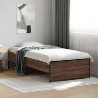 Berkfield Home Bed Frame without Mattress Brown Oak 90x190 cm Single